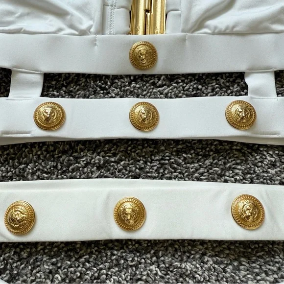 Monica Hansen Beachwear Rich and Fab Revolve cutout medallion bikini size large - Picture 6 of 8